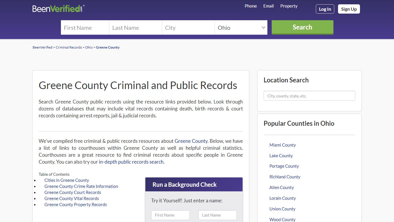 Greene County Arrest Records in OH - Court & Criminal Records ...