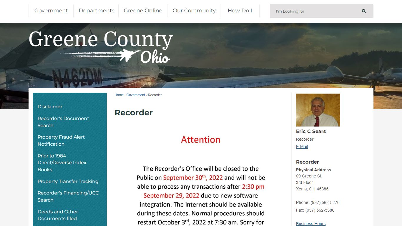 Recorder | Greene County, OH - Official Website